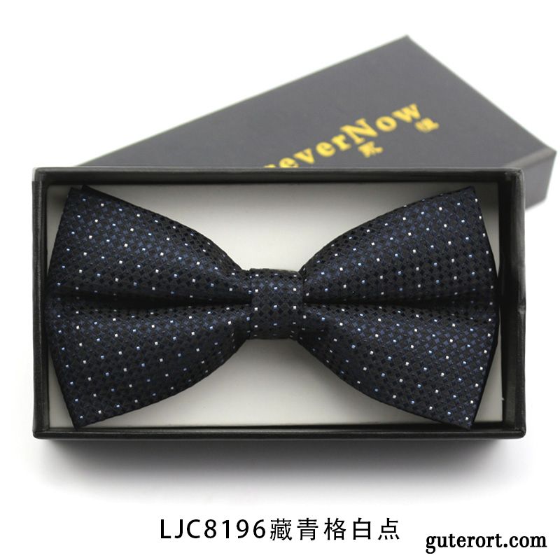 Querbinder Fliege Herren Bowknot Anzug Trauzeugen Verheiratet Gastgeber Bräutigam Marineblau Blau Schwarz