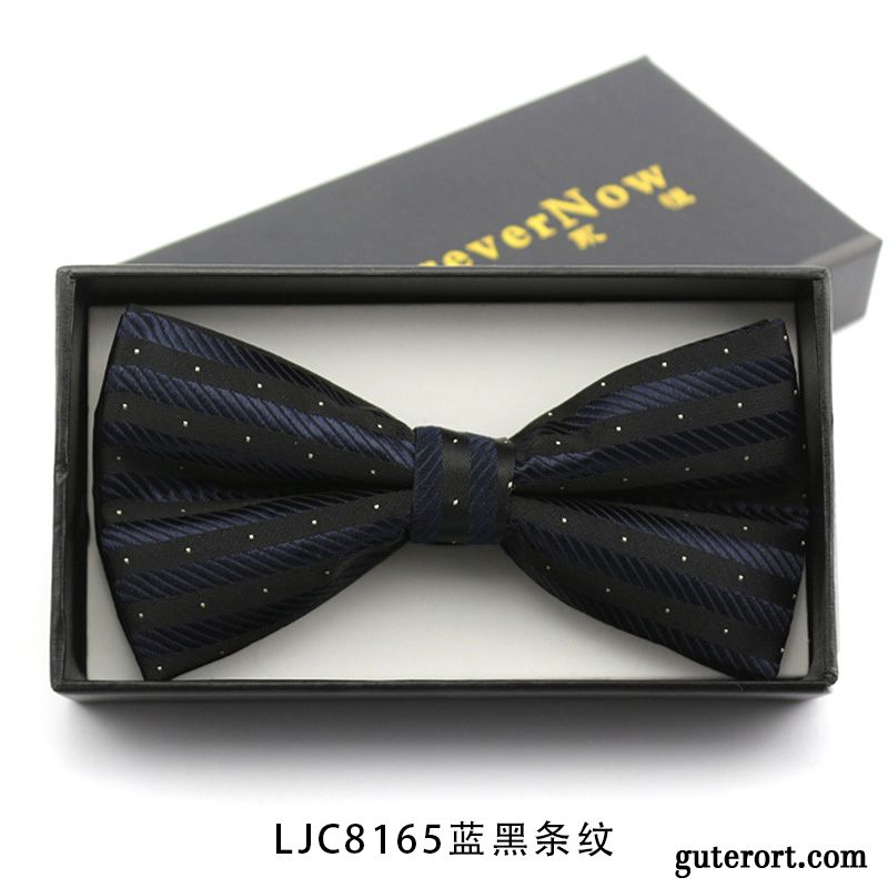 Querbinder Fliege Herren Bowknot Anzug Trauzeugen Verheiratet Gastgeber Bräutigam Marineblau Blau Schwarz