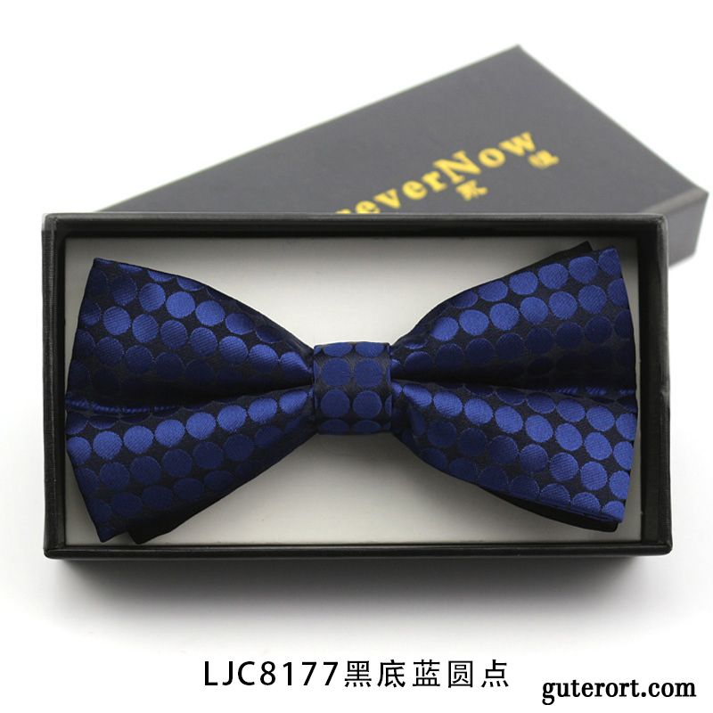 Querbinder Fliege Herren Bowknot Anzug Trauzeugen Verheiratet Gastgeber Bräutigam Marineblau Blau Schwarz