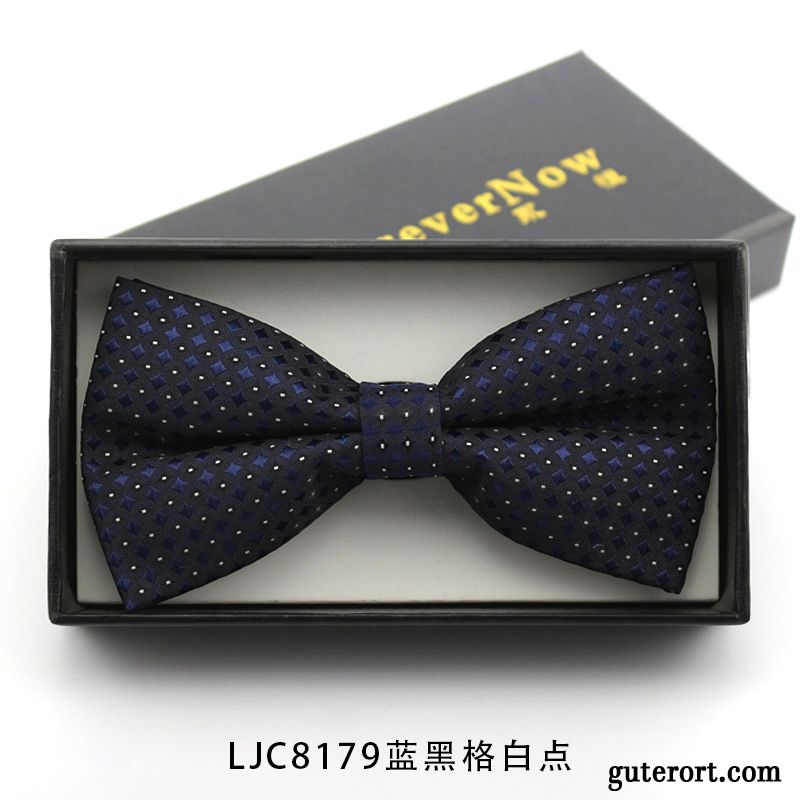 Querbinder Fliege Herren Bowknot Anzug Trauzeugen Verheiratet Gastgeber Bräutigam Marineblau Blau Schwarz