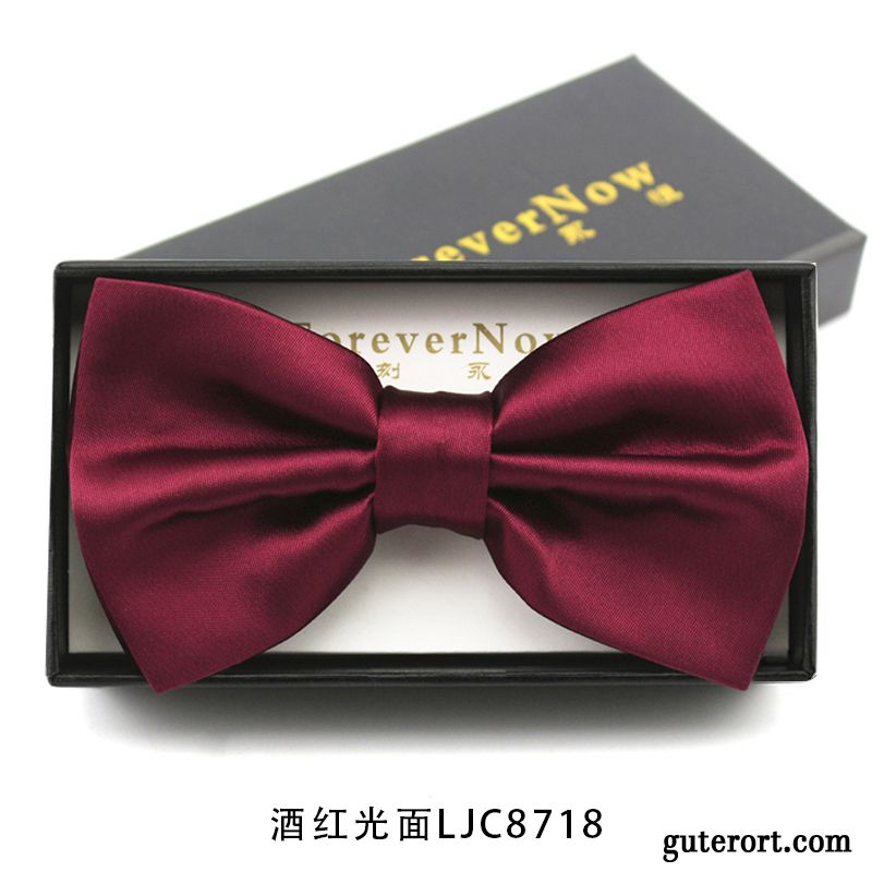 Querbinder Fliege Herren Bowknot England Hemd Anzug Bräutigam Trauzeugen Bordeauxrot Schwarz