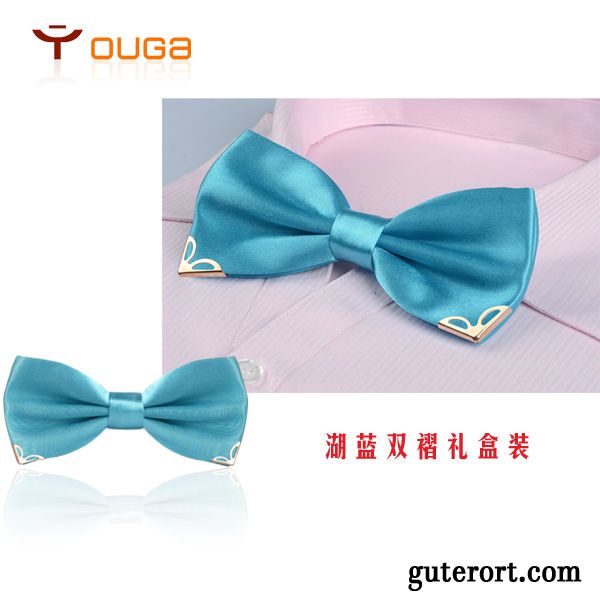 Querbinder Fliege Herren Bowknot Exquisit Doppelter Rock Bräutigam Formelle Kleidung Damen Bordeauxrot Gold