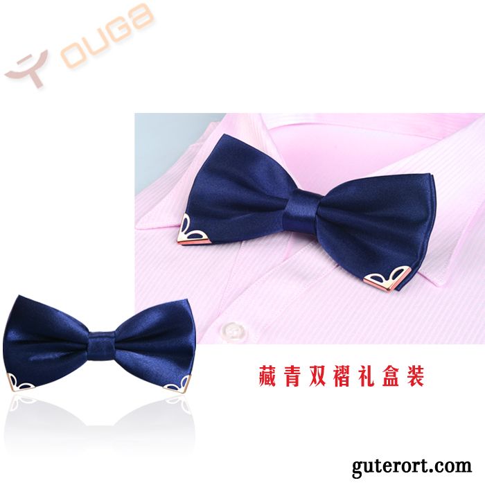 Querbinder Fliege Herren Bowknot Exquisit Doppelter Rock Bräutigam Formelle Kleidung Damen Bordeauxrot Gold