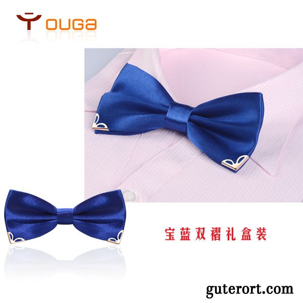 Querbinder Fliege Herren Bowknot Exquisit Doppelter Rock Bräutigam Formelle Kleidung Damen Bordeauxrot Gold