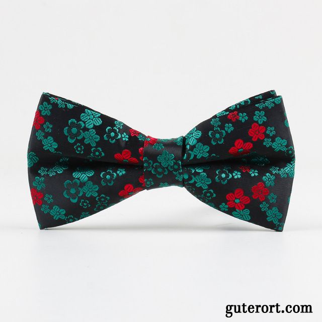 Querbinder Fliege Herren Bowknot Seide Kleid Blumen Formelle Kleidung Schwarz