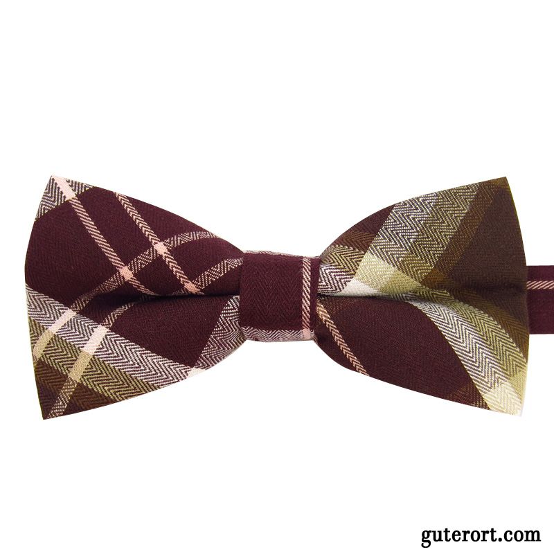 Querbinder Fliege Herren Bräutigam England Verheiratet Bowknot Damen Mini Purpur Lila Rot