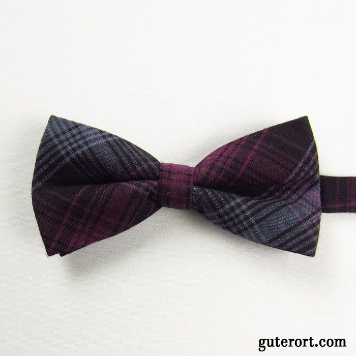 Querbinder Fliege Herren Bräutigam England Verheiratet Bowknot Damen Mini Purpur Lila Rot