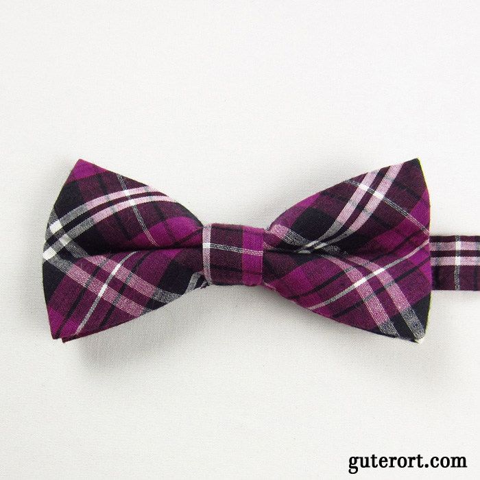 Querbinder Fliege Herren Bräutigam England Verheiratet Bowknot Damen Mini Purpur Lila Rot