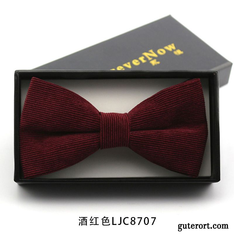 Querbinder Fliege Herren Business Bräutigam Bowknot Retro Samt Damen Bordeauxrot Schwarz Rot