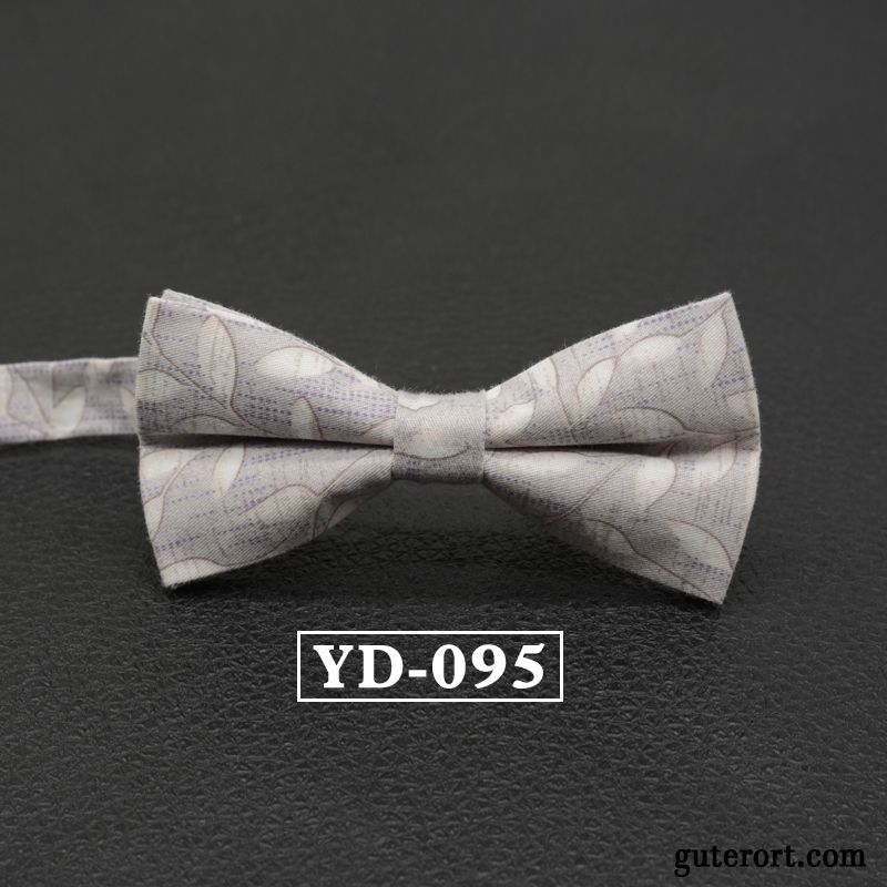 Querbinder Fliege Herren Doppelter Rock Business Formelle Kleidung Bräutigam Bowknot Hochzeit Grau