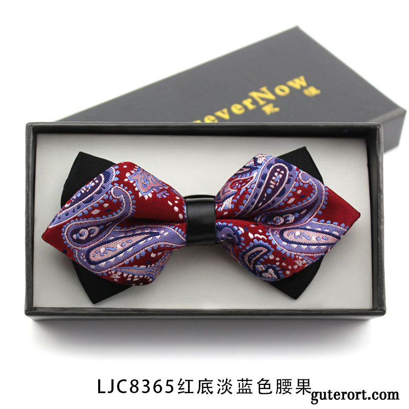 Querbinder Fliege Herren England Anzug Bräutigam Bowknot Mini Verheiratet Schwarz Rot