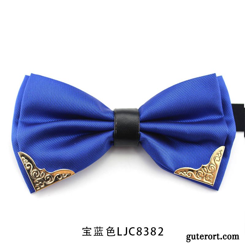 Querbinder Fliege Herren England Verheiratet Bowknot Student Hemd Anzug Schwarz Gold