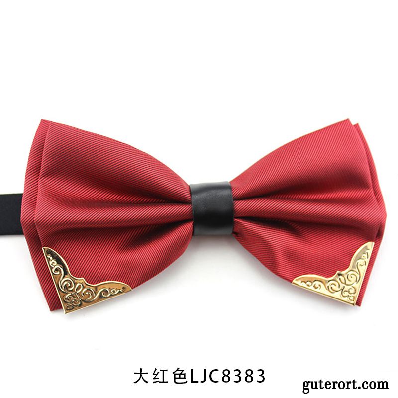 Querbinder Fliege Herren England Verheiratet Bowknot Student Hemd Anzug Schwarz Gold