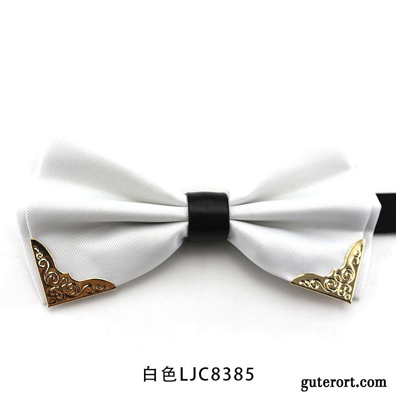 Querbinder Fliege Herren England Verheiratet Bowknot Student Hemd Anzug Schwarz Gold