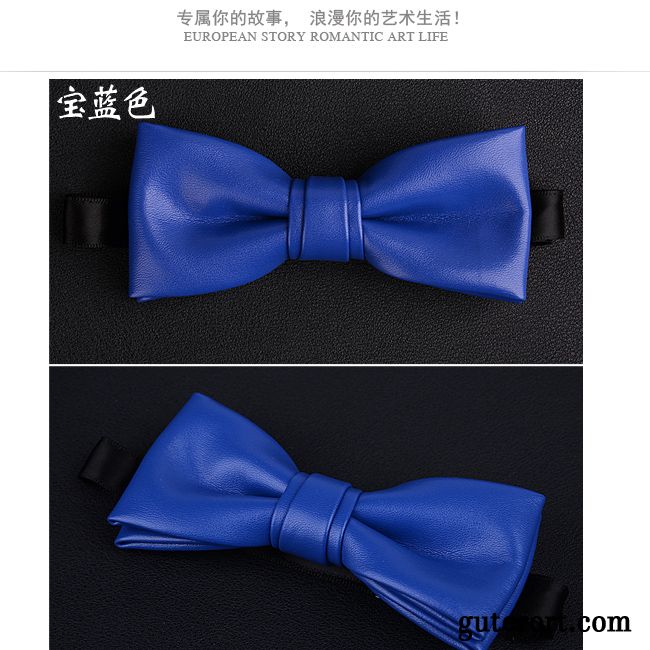 Querbinder Fliege Herren Formelle Kleidung Luxus Gastgeber Bowknot Tasche Bräutigam Marineblau