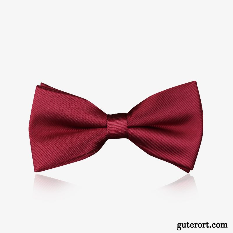 Querbinder Fliege Herren Formelle Kleidung Trauzeugen Bankett Bowknot Muster Mode Bordeauxrot