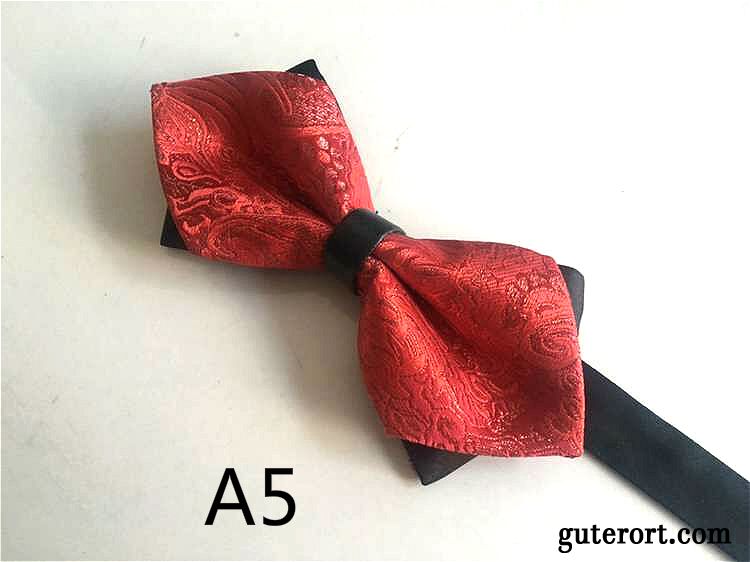 Querbinder Fliege Herren Trauzeugen Doppelter Rock Bräutigam Bowknot England Trend Bordeauxrot