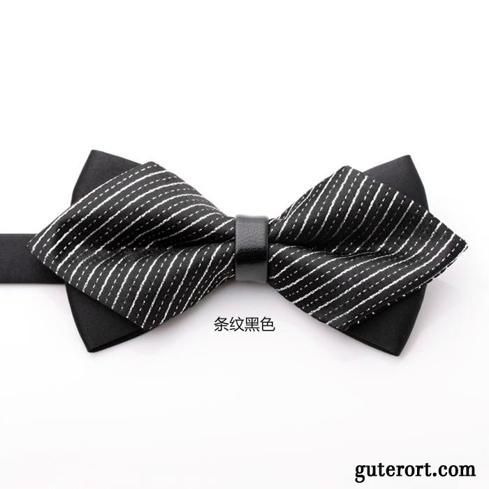 Querbinder Fliege Herren Trauzeugen Doppelter Rock Bräutigam Bowknot England Trend Bordeauxrot