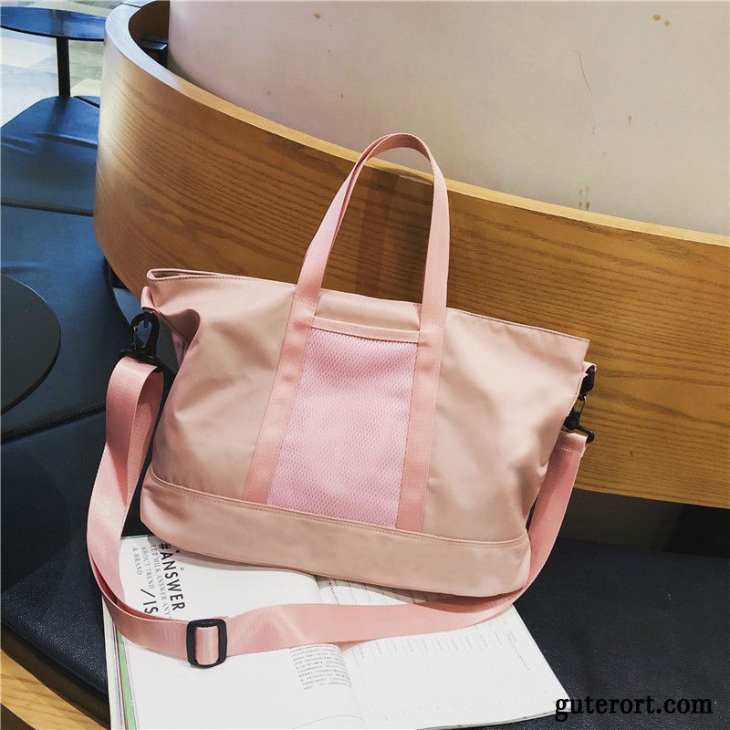 Reisetasche Damen Gepäcktasche Mini Geschäftsreise Training Große Kapazität Kurz Rosa