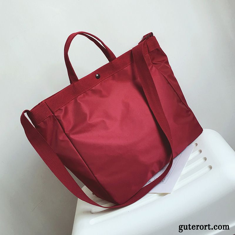 Reisetasche Damen Gepäcktasche Reisen Große Kapazität Trend Mini Kurz Rosa Rot