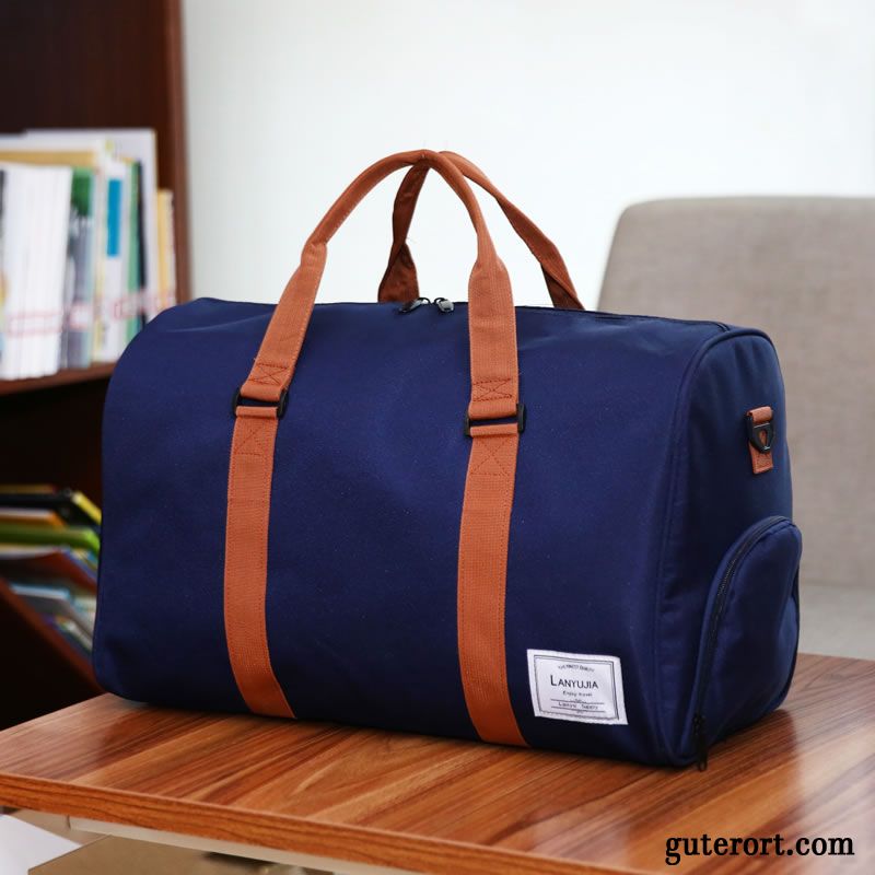 Reisetasche Damen Große Kapazität Gepäcktasche Herren Kurz Sporttasche Reisen Navy Blue