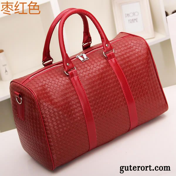 Reisetasche Damen Kurz Große Kapazität Reisen Handtasche Geschäftsreise Herren Schwarz