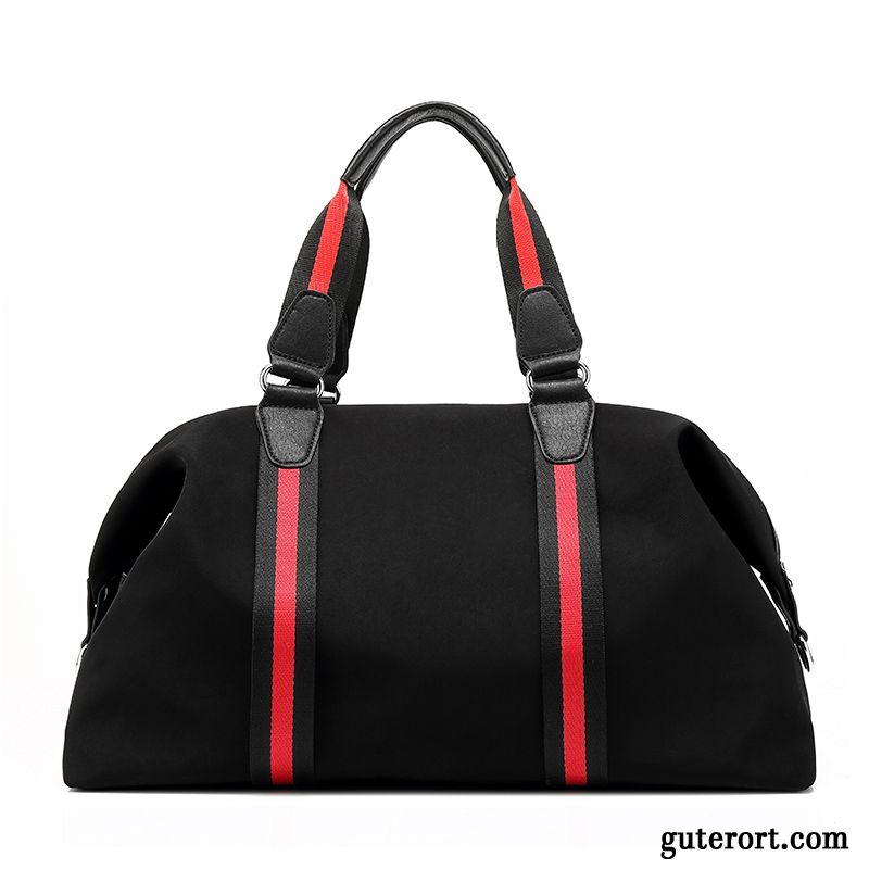 Reisetasche Damen Oxford Tuch Große Kapazität Handtasche Reisen Leichtgewicht Stoff Schwarz