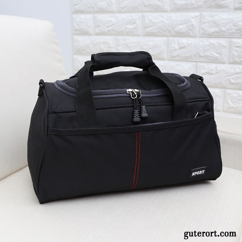 Reisetasche Damen Reisen Herren Gepäcktasche Leichtgewicht Große Kapazität Einfach Dunkelrosa