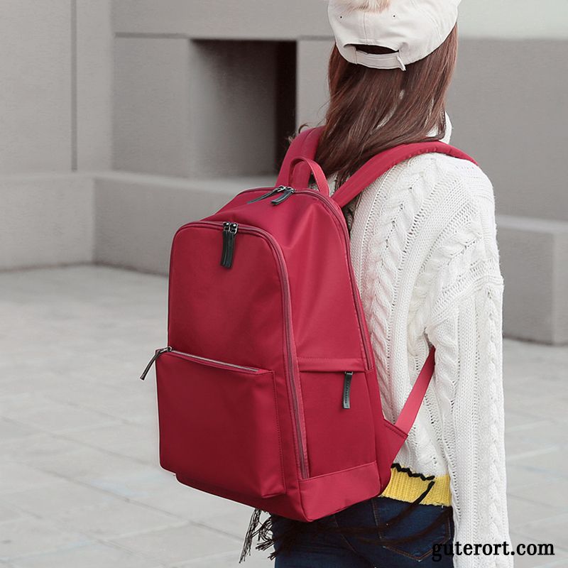 Reisetasche Damen Schultasche Rucksack Reisen All Match Große Kapazität Freizeit Grau Hell