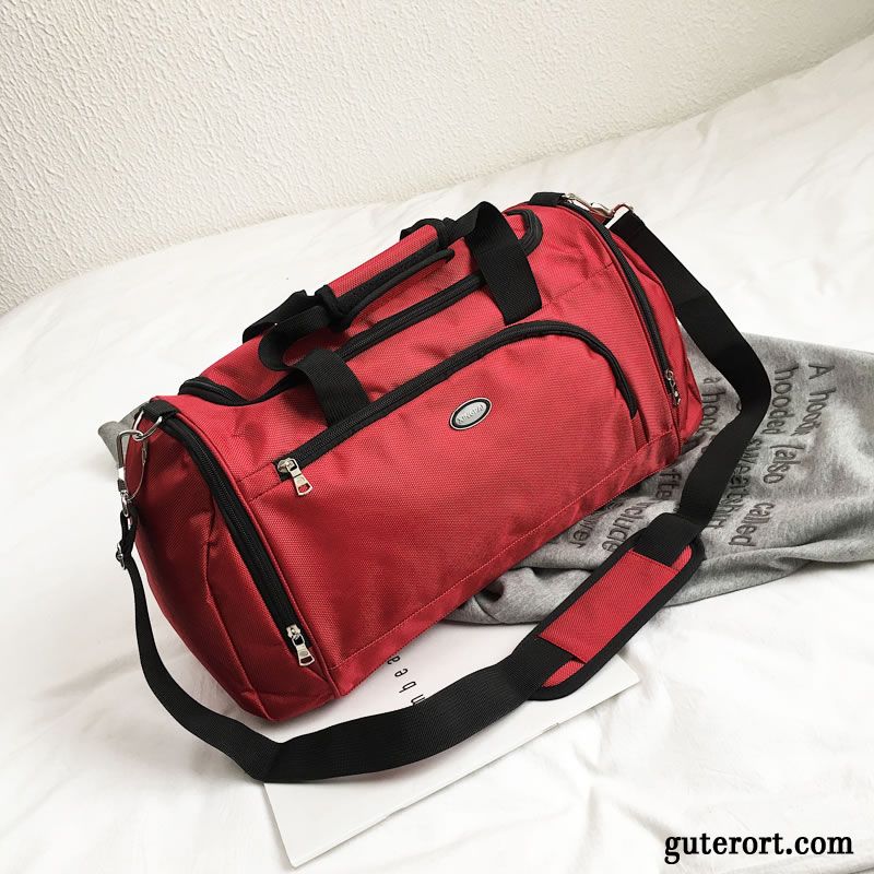 Reisetasche Herren Gepäcktasche Reisen Mini Kurz Damen Geschäftsreise Rot