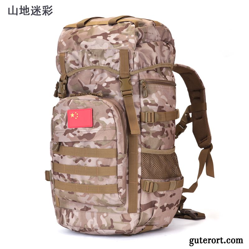 Reisetasche Herren Geschäftsreise Große Kapazität Rucksack Student Damen Wander Army Grün