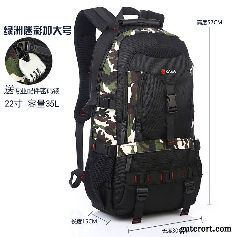 Reisetasche Herren Reisen Freizeit Große Kapazität Outdoor Sport Wander Camouflage Schwarz