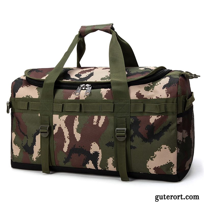Reisetasche Herren Reisen Outdoor Damen Große Tasche Super Große Kapazität Army Grün Camouflage