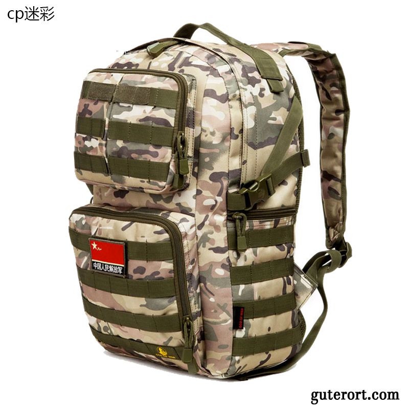 Reisetasche Herren Rucksack Wasserdicht Wander Reisen Outdoor Student Army Grün Camouflage