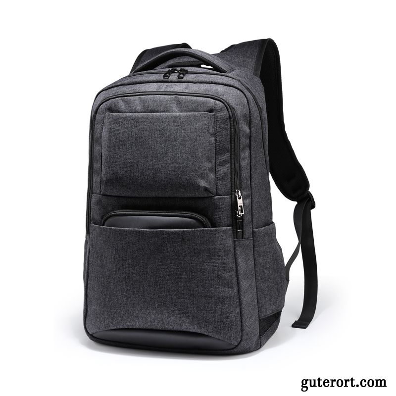 Reisetasche Herren Student Groß Trend Computer Tasche Reisen Rucksack Grau Hell