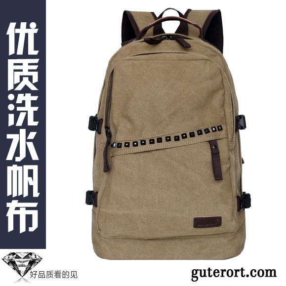 Reisetasche Herren Trend Mittel Student Gymnasium Rucksack Groß Khaki