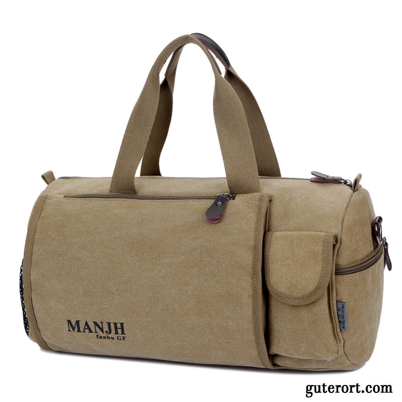 Reisetasche Herren Trend Umhängetasche Handtasche Business Fitness Runde Khaki