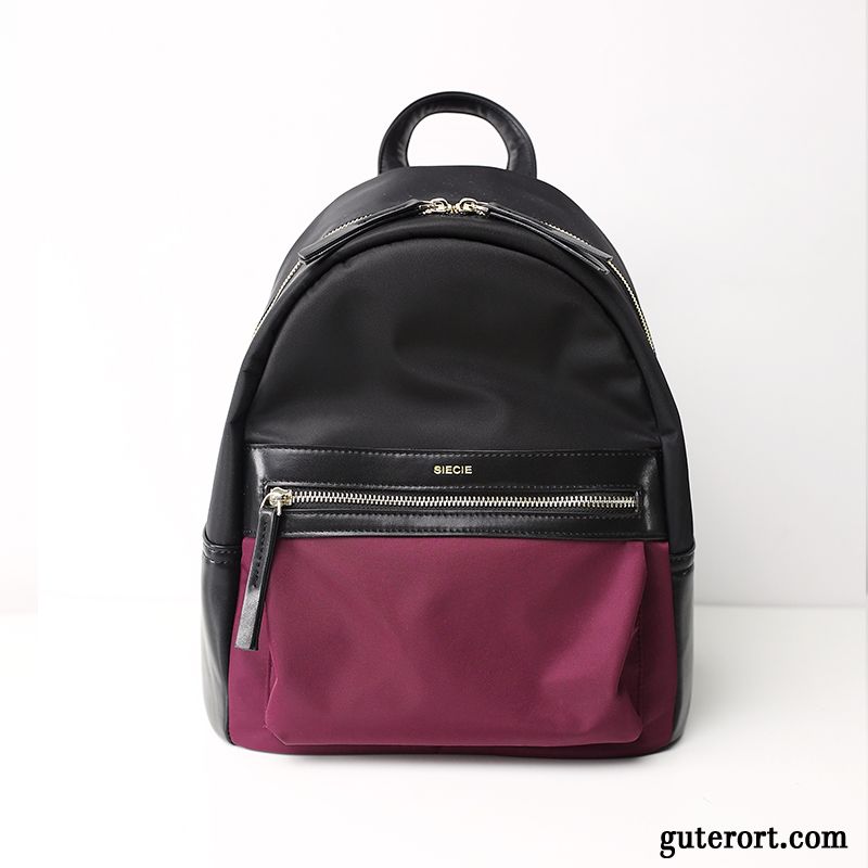 Rucksäcke Damen All Match Persönlichkeit Tasche Neu Mode Student Blau