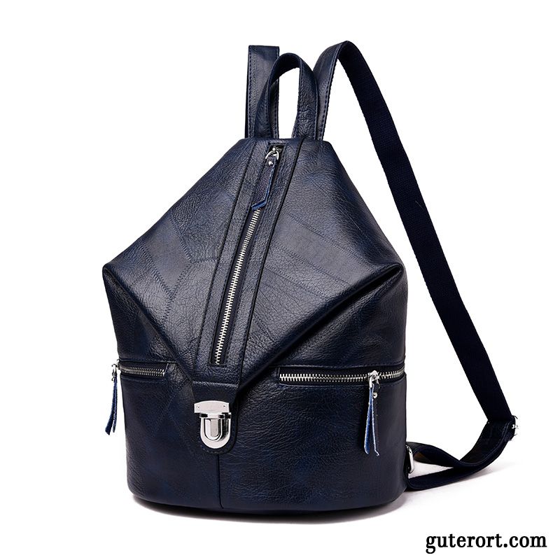 Rucksäcke Damen Echt Leder Mode 2019 Tasche Schafsleder Rucksack Bordeauxrot