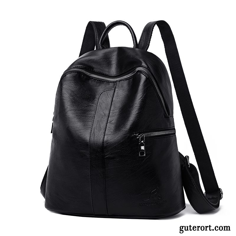 Rucksäcke Damen Mode Rucksack All Match 2019 Tasche Schultasche Bordeauxrot