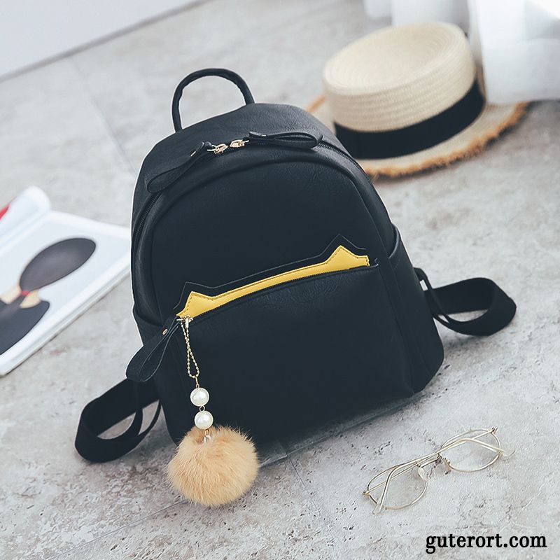 Rucksäcke Damen Neu 2019 Tasche Qualität Weiches Leder Rucksack Schwarz