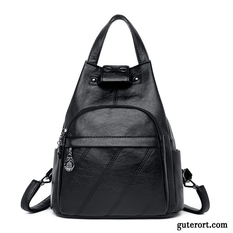 Rucksäcke Damen Rucksack All Match Freizeit Mode Brusttasche 2019 Bordeauxrot