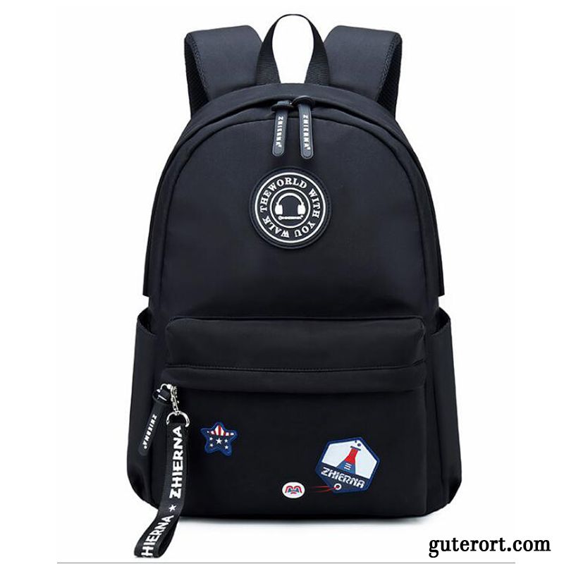 Rucksäcke Damen Rucksack Freizeit Student Reisen Gymnasium Leinwand Dunkelblau