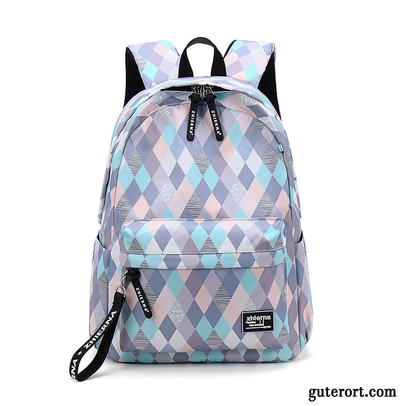 Rucksäcke Damen Rucksack Freizeit Student Reisen Gymnasium Leinwand Dunkelblau