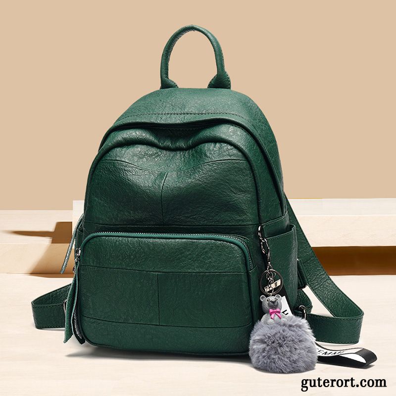 Rucksäcke Damen Rucksack Neu Schultasche 2019 Trend Weiches Leder Grün