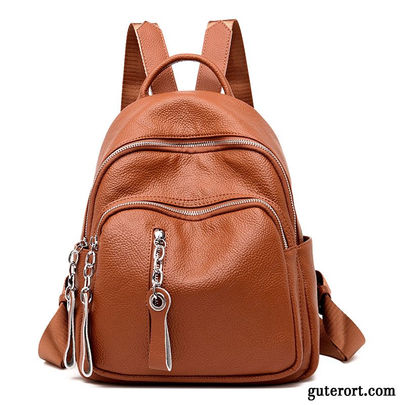 Rucksäcke Damen Rucksack Tasche 2019 Rindsleder Neu Mutter Gelb