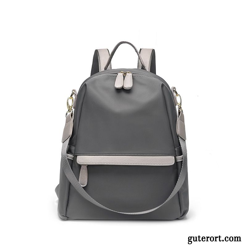 Rucksäcke Damen Stoff All Match Nylon Oxford Tuch Rucksack Tasche Khaki Grau