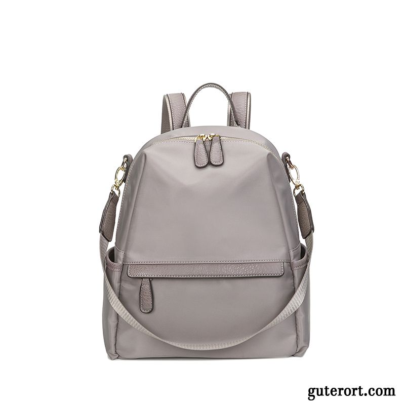 Rucksäcke Damen Stoff All Match Nylon Oxford Tuch Rucksack Tasche Khaki Grau