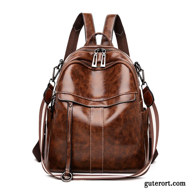 Rucksäcke Damen Trend 2019 Rucksack Mini Echt Leder Mode Rot