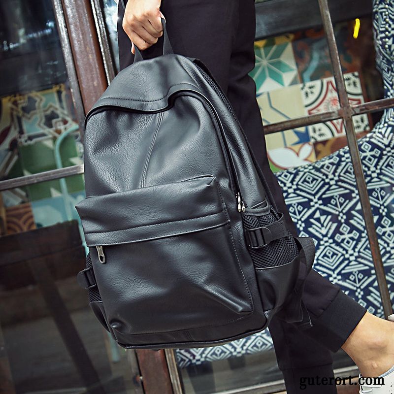 Rucksäcke Herren Freizeit Trend Rucksack Schultasche Student Groß Grau